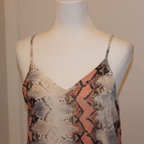 NWT west Kei Color Peach Snake Maxi dress Women size S small - Picture 5 of 14